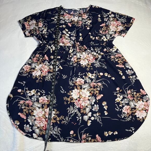 Nemidor Split Neck Floral Print Dress Size 20 Bloomcore Spring Party Cottagecore - Picture 9 of 9